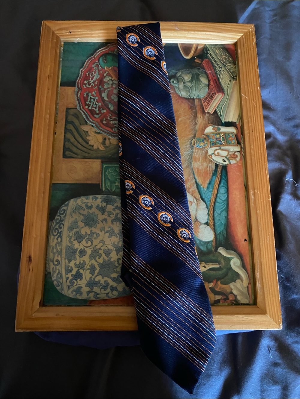 vintage Chicago Bears NFL Striped Repp Necktie